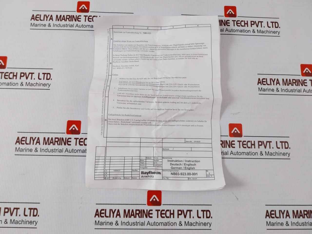 Raytheon Anschutz 101-532.ng001 E01 Anschutz Rudder Feedback Unit