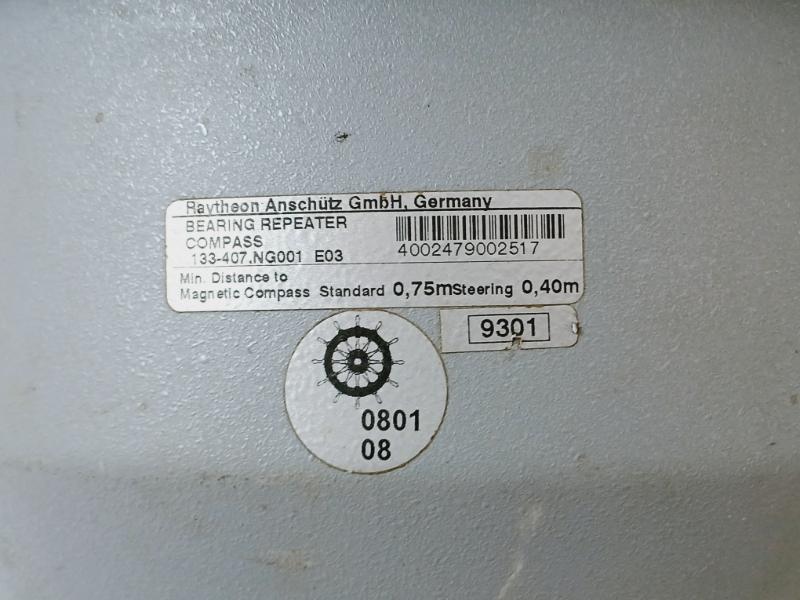 Raytheon Anschutz 133-407.Ng001 E03 Bearing Repeater Compass 0,75 Msteering 0,40M 0-350