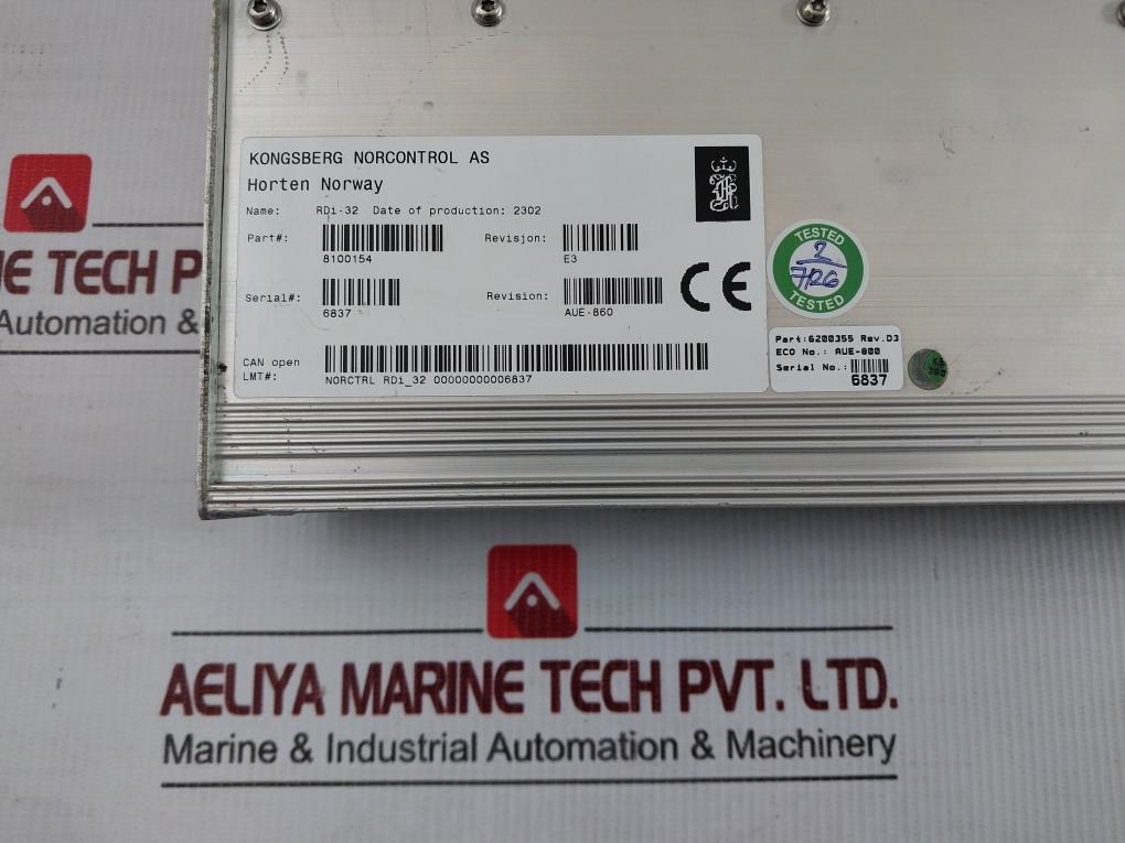 Rdi-32 Kongsberg Remote Digital Input Module 6200355 Revision D3