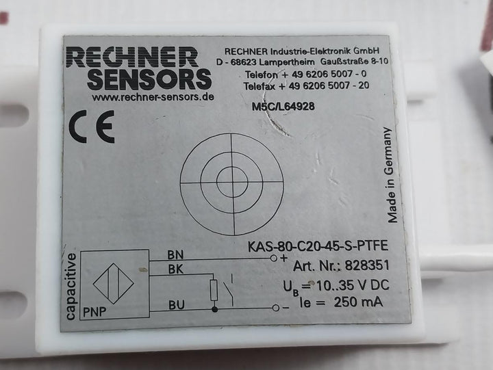 Rechner Kas-80-c20-45-s-ptfe Capacitive Sensor 3 Meter 10-35V Dc 250Ma