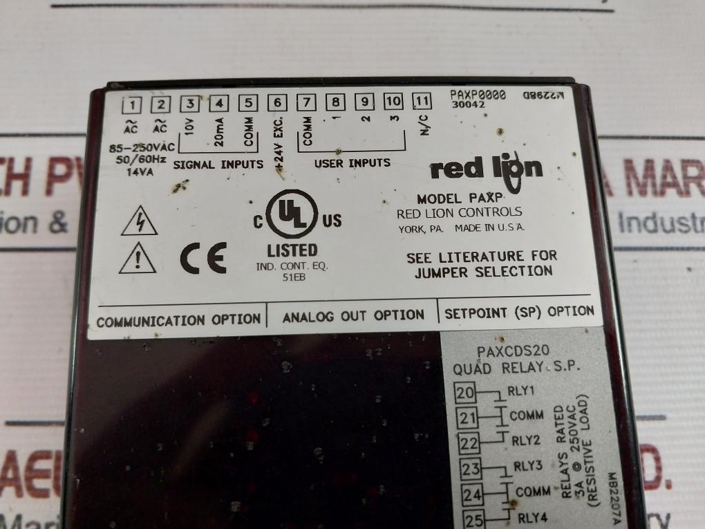 Red Lion Paxp Digital Panel Meter Paxp0000 50/60Hz