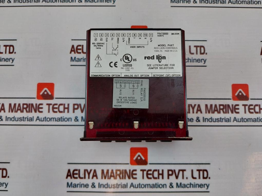 Red Lion Paxt0000 Temperature Meter 85-250Vac 50/60Hz