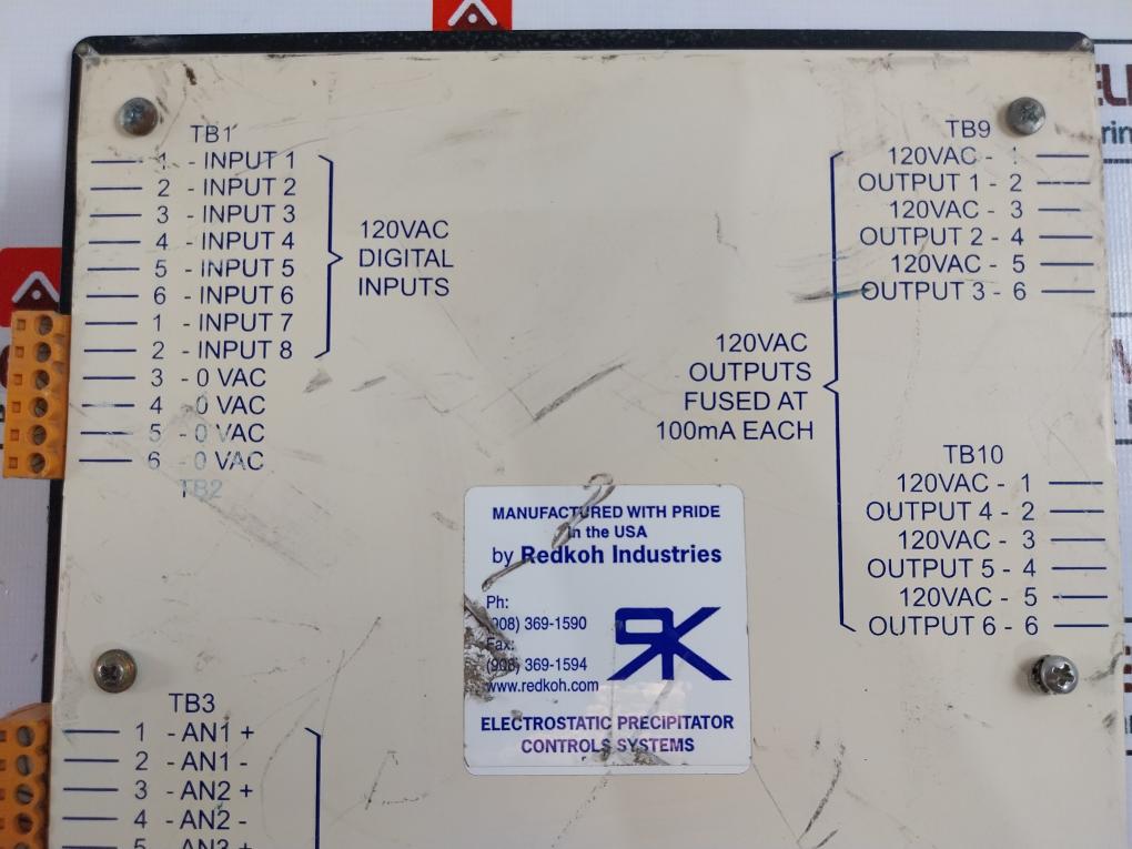 Redkoh DCSIM Electrostatic Precipitator Control Systems 120VAC