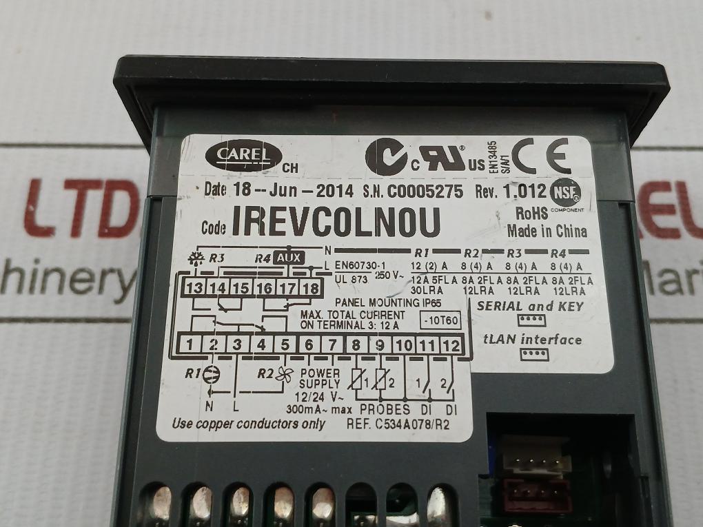 Refrigeration And Temperature Controller 12/24V Carel Irevc0Ln0U
