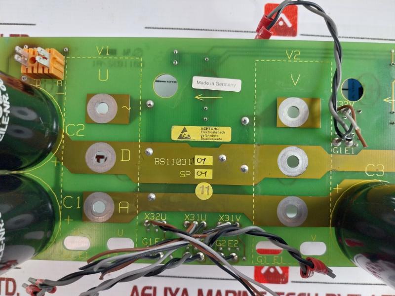 REFU ELEKTRONIK 0011032/A1 PCB Two Sided Module W/ Siemens Capacitor B43507-S01