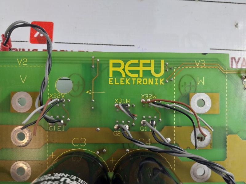 REFU ELEKTRONIK 0011032/A1 PCB Two Sided Module W/ Siemens Capacitor B43507-S01