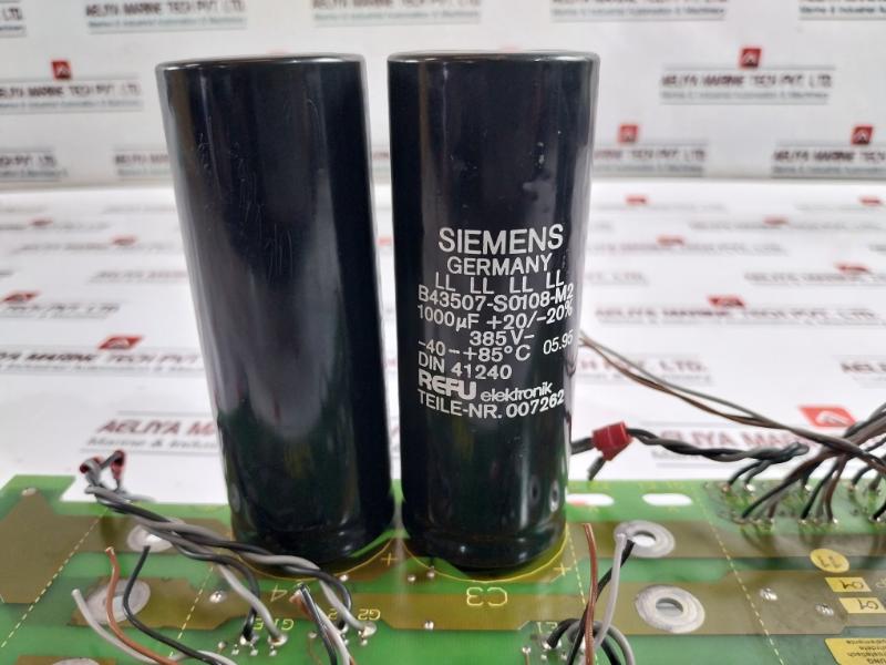 REFU ELEKTRONIK 0011032/A1 PCB Two Sided Module W/ Siemens Capacitor B43507-S01