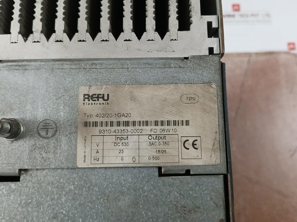 Refu Elektronik 402/20-1Ga20 Power Conversion Module 23A Dc 530V Fa98121