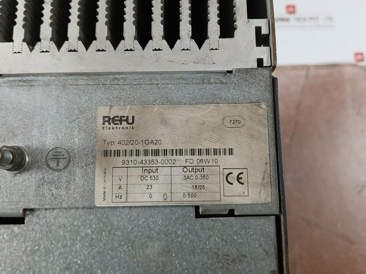 Refu Elektronik 402/20-1Ga20 Power Conversion Module 23A Dc 530V Fa98121