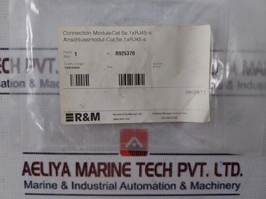Reichle & De-massari R925370 Connection Module Set 1Xrj45-s