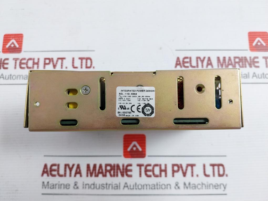 Rel-110-4002 Integrated Power Designs Vin-100-240V 2A 50-60Hz Power Supply