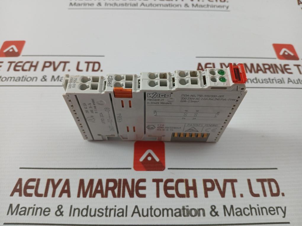 Relay-Output-Module-750-513-000-001-Wago-230Vac-2-0A-0-08-2-5Mm2-209997-3