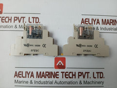 Lot Of 2X Din-rail Mount Relay With Socket 5A 250Vac Omron G2R-2-sn-ap3