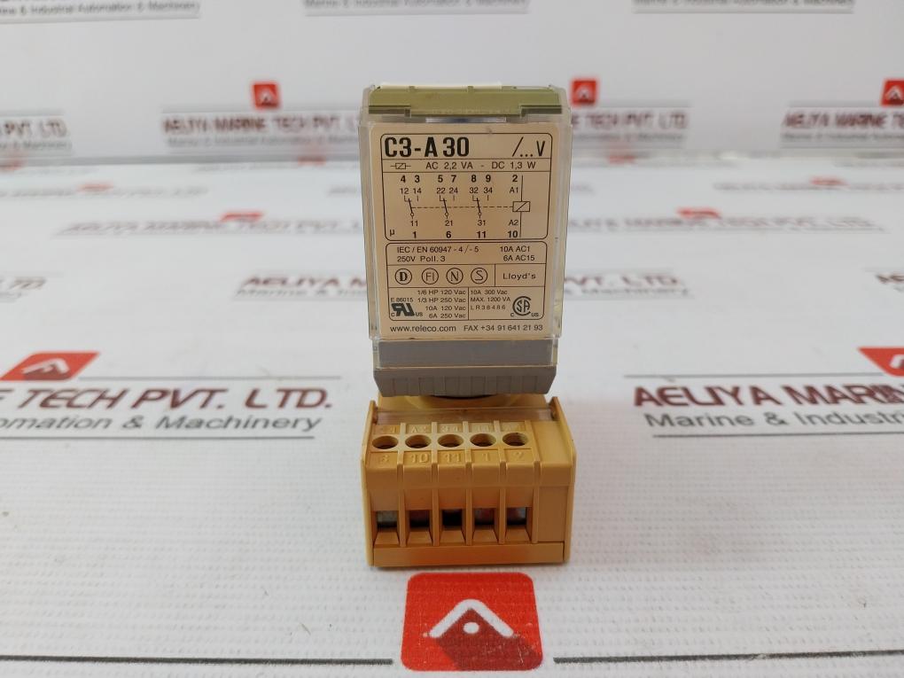 Releco C3-a30/...V 3P General Purpose Relay With Socket Iec/En 60947-4/-5 Ps-11