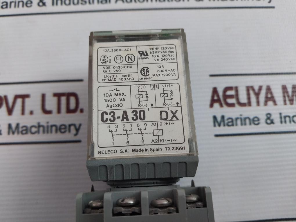 Releco C3-a 30 Dx Power Relay With Base Sr3P-05U