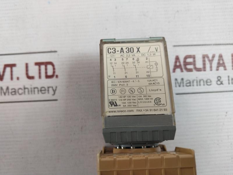 Releco C3-a30X Mr-c Relay 115V Ac 10A 250Vac 6A Ac15 Iec/En 60947-4/-5
