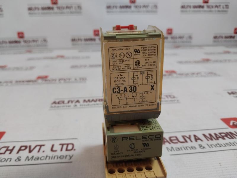 Releco C3-a 30 X Relay Mr-c Ct3-e20/H 10A 120Vac 300V 50Ma 115V 50Hz 1200Va