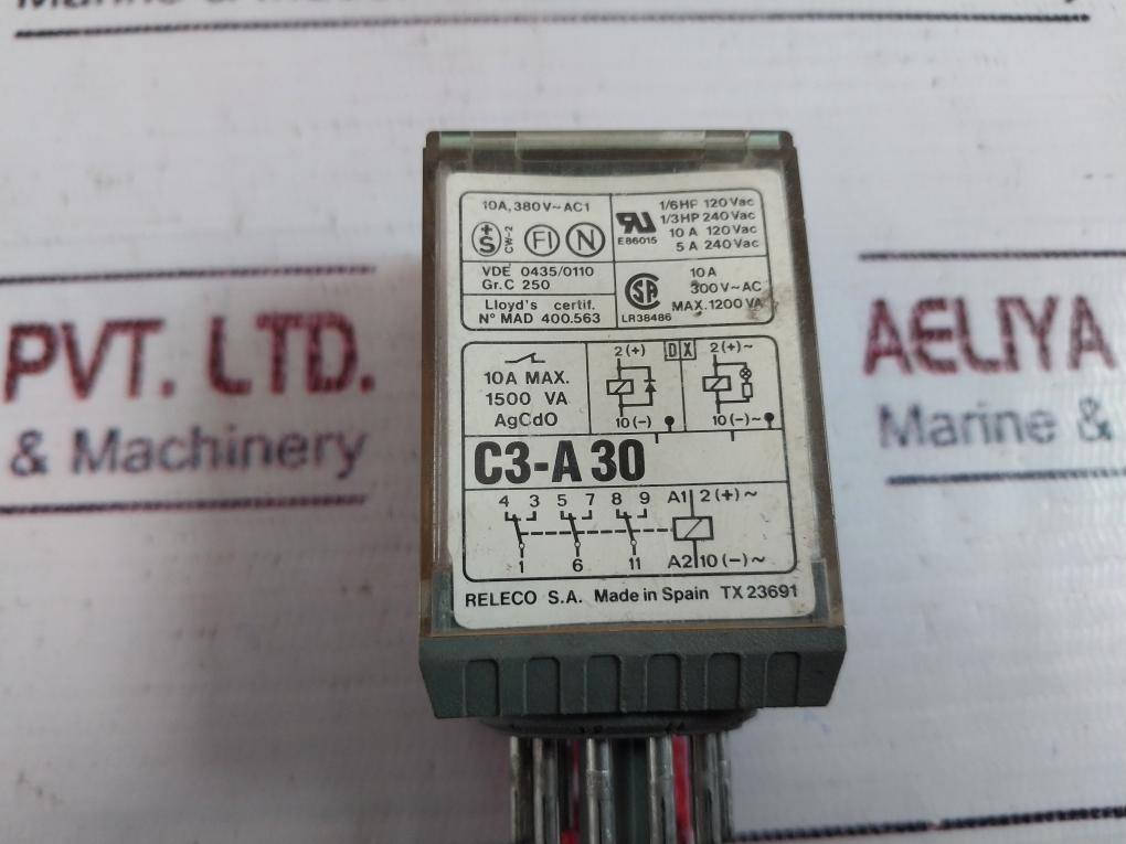 RELECO C3-A30 Power Relay 48 Vac~50 Ma 50 Hz 45 Ma 60 Hz