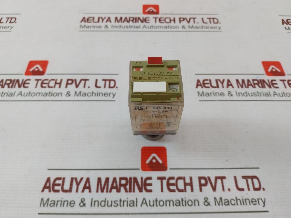 Releco Rs 345-993 Plug In Power Relay 110V 22Ma E 86015