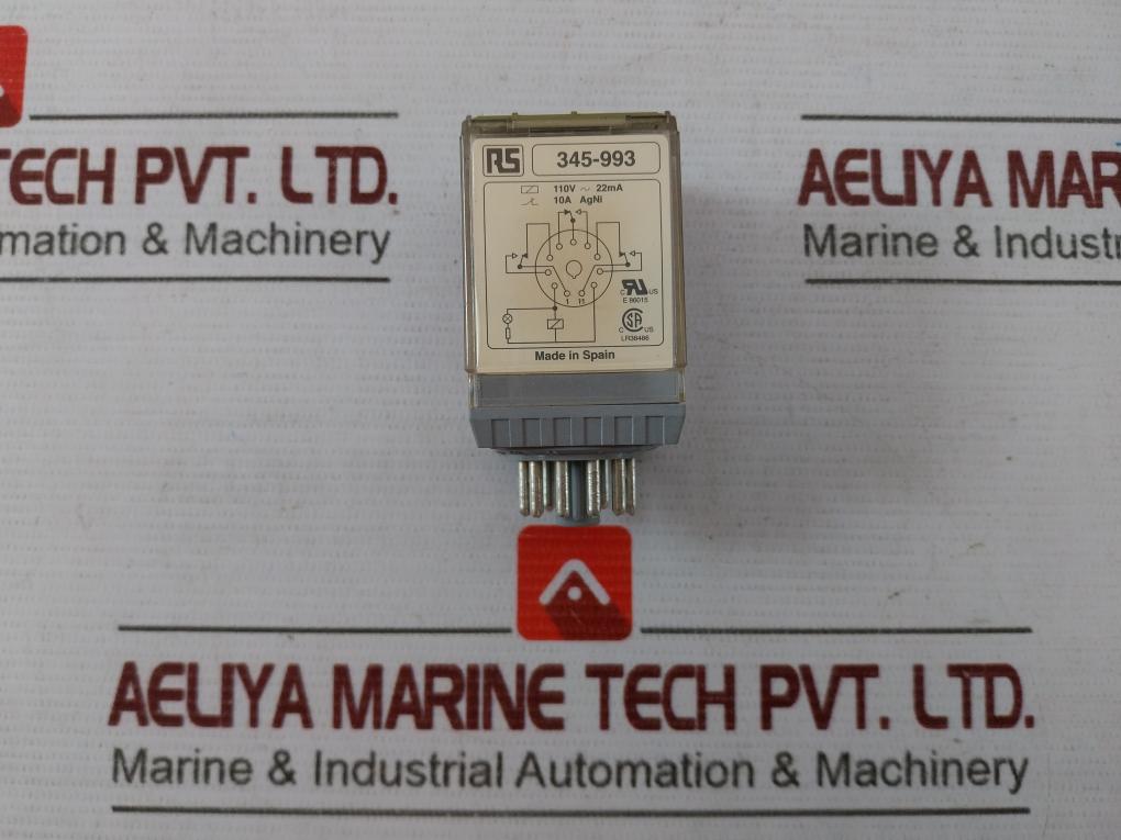 Releco Rs 345-993 Plug In Power Relay 110V 22Ma E 86015