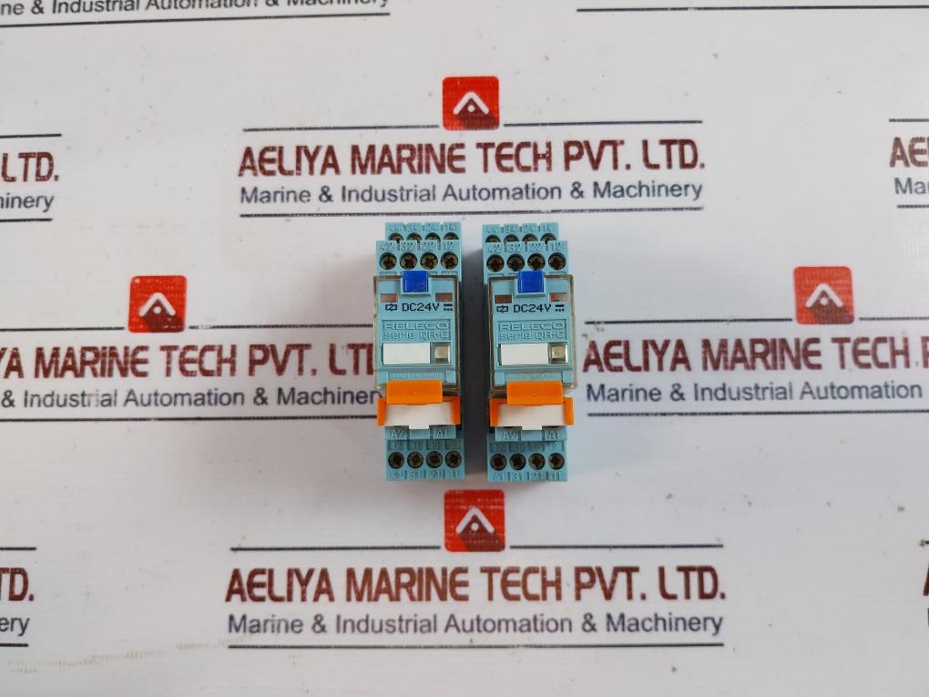 Releco Serie Qr-c C9-a41 Dx Miniature Relay With Base E92191 2 Poll 6A 250Vac