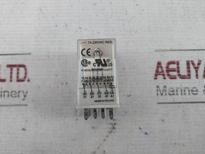 Relpol R4N-2014-23-5230-wt Industrial Plug In Relay Gzt4 6A 300Vac 250V