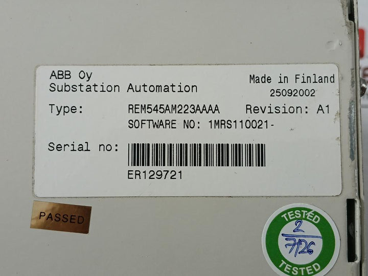Rem545Am223Aaaa Protection Relay Abb