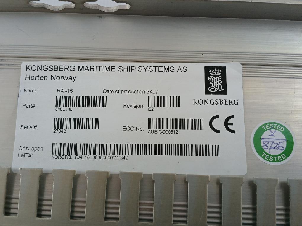 Remote-Analog-Input-Module-Rev-E1-Kongsberg-Rai-16-8100148-8