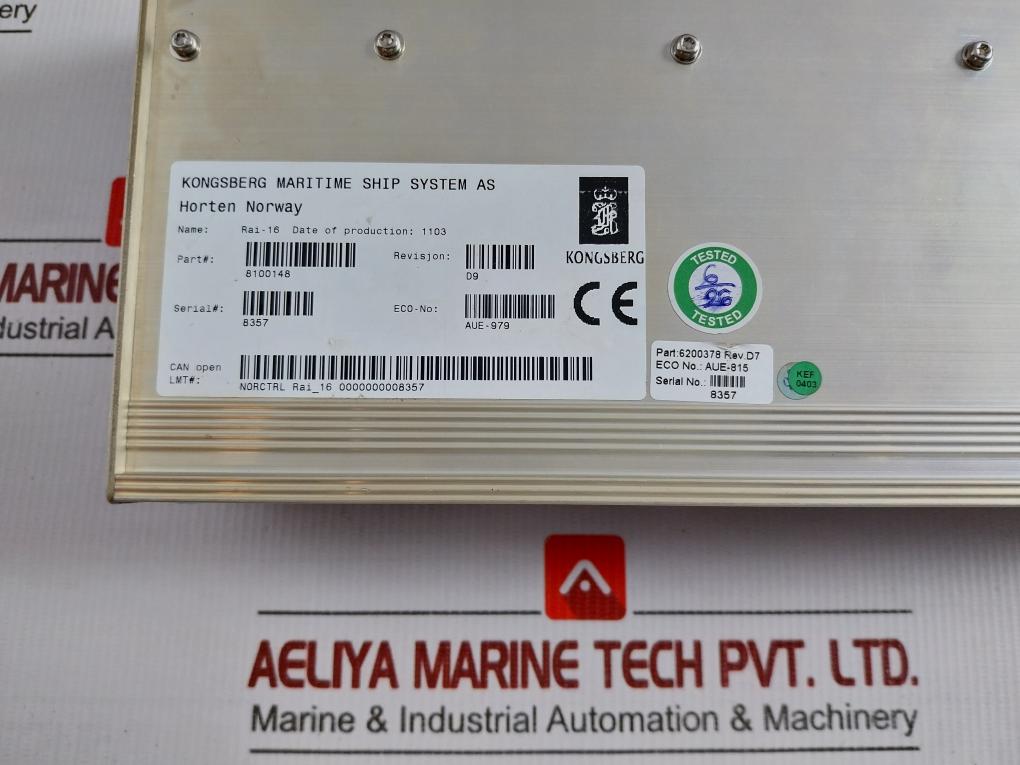 Remote Analogue Input Module Rai-16 Kongsberg 6200378