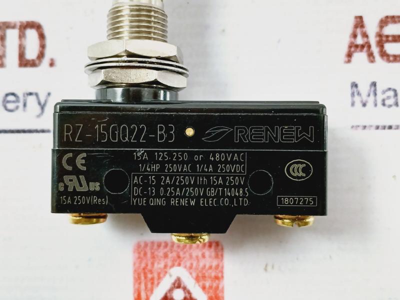 Renew Rz-15gq22-b3 Limit Switch 15a 250v 1807275