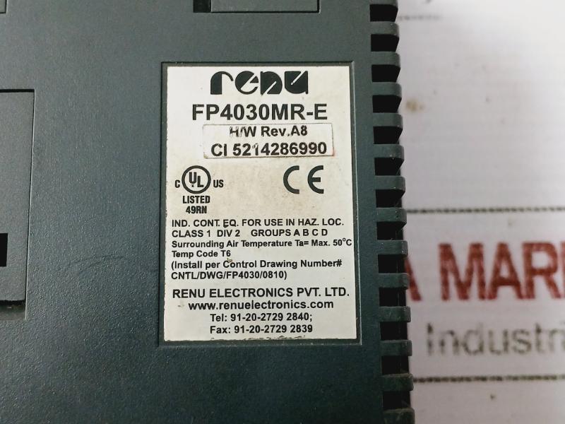 Renu Electronics Fp4030mr-e Keypad Based Hmi, Ci 5214286990