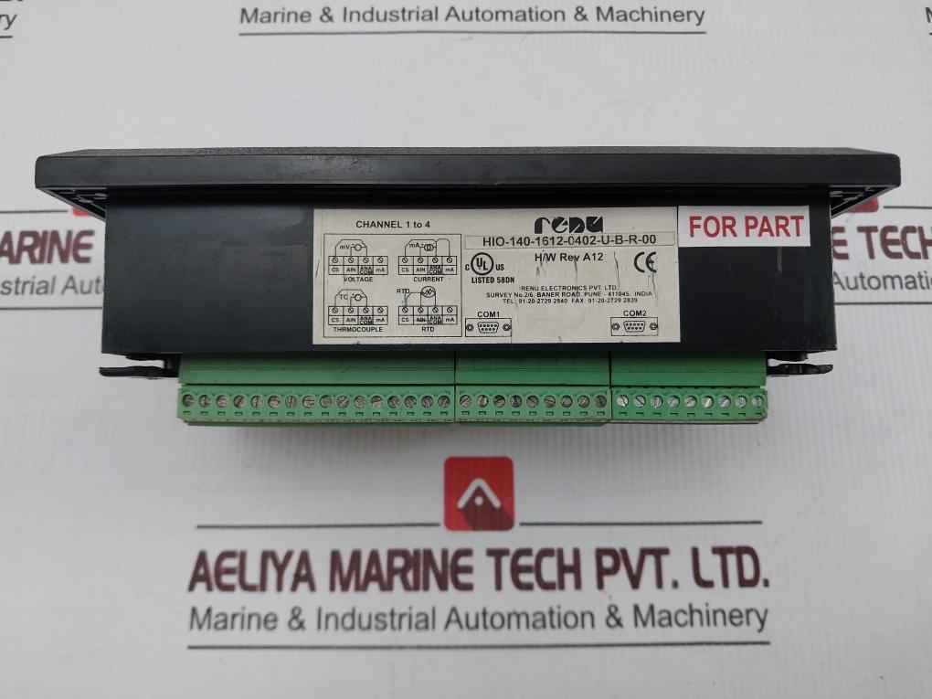 Renu Electronics Hio-140-1612-0402-u-b-r-00 Operator Interface (Not Working)