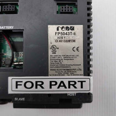 Renu Fp5043t-e Hmi Touch Panel Ci 4613228136 H/w Rev: A9