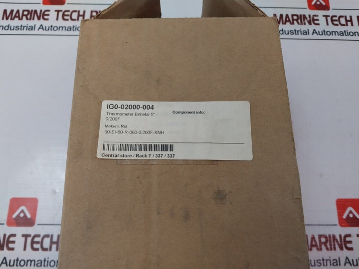 Reotemp Ig0-02000-004 Thermometer Bimetal 5”