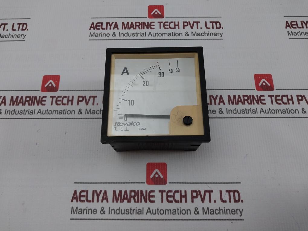 Revalco Eri 96 5A 2 Analog Panel Ammeter E248753 30/5A