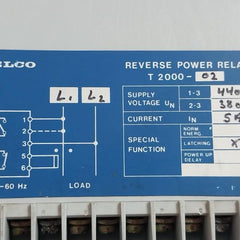Reverse Power Relay T2000-02 Selco 50-60 Hz