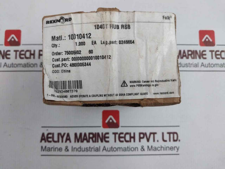 Rexnord 10010412 Coupling Hub 1040T Hub Rsb