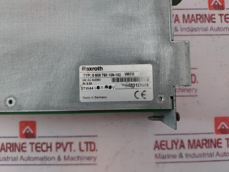 Rexroth 0 608 750 109-102 Vm310 Power Supply Module Ac 3x230v 6.3a