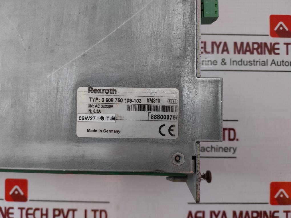 Rexroth 0 608 750 109-103 Power Supply Module Ac 3X230V Vm310 888000755