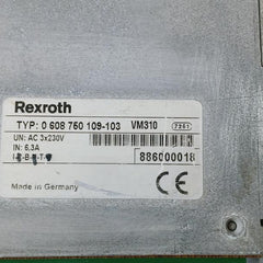 Rexroth 0 608 750 109-103 Vm310 Power Supply Module Ac 3X230V 1070089066 -301