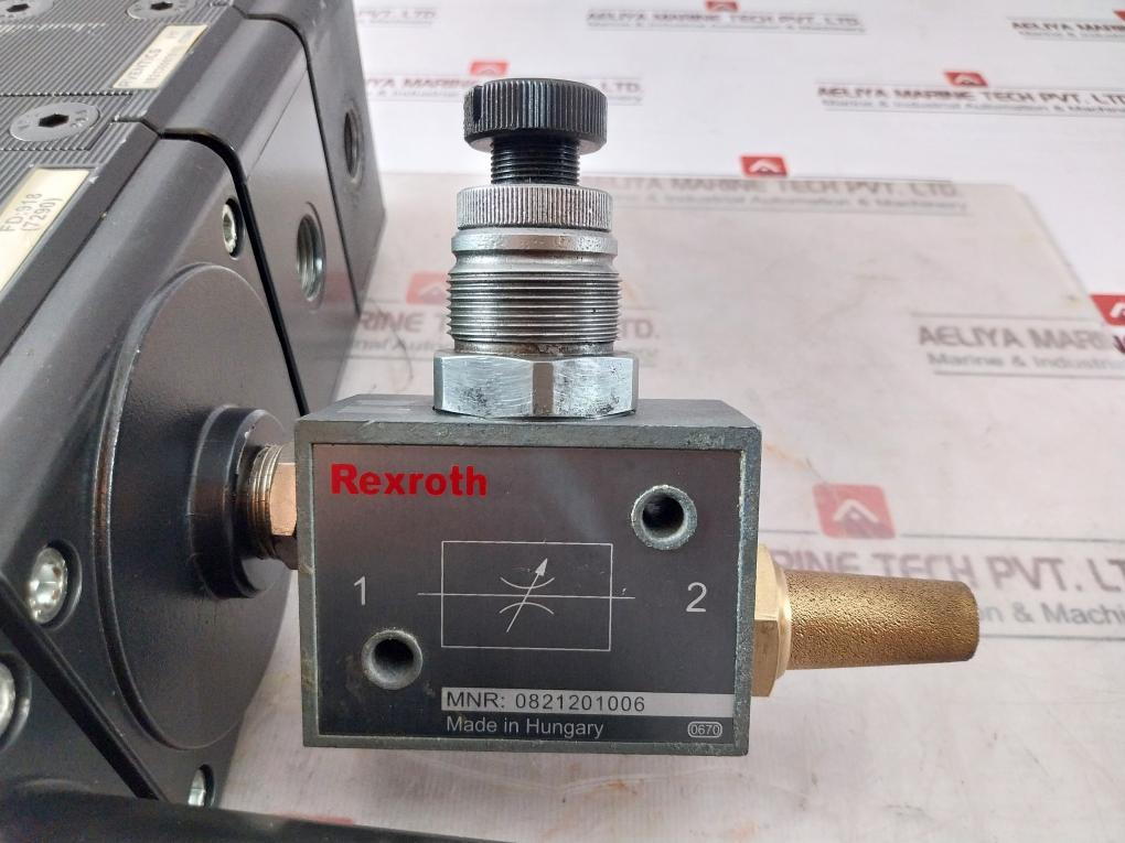 Rexroth 0821 100 103 Pneumatic Control Unit With Valve Regulator Switch 24Vdc