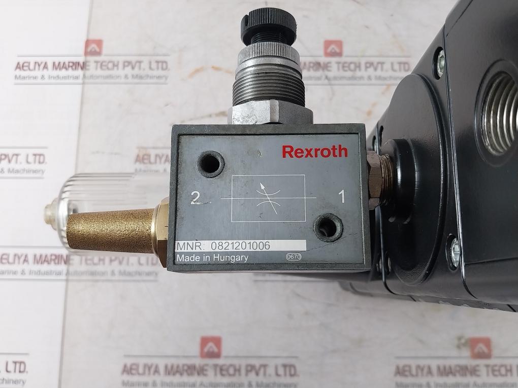 Rexroth 0821 100 103 Pneumatic Control Unit With Valve Regulator Switch 24Vdc