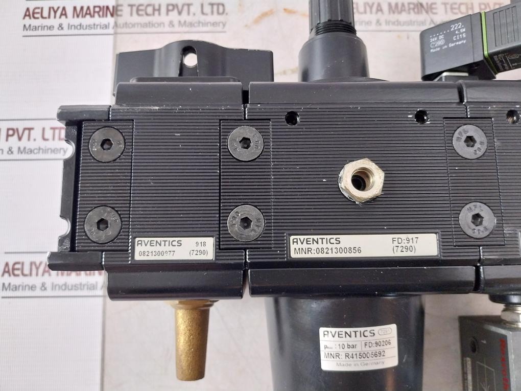 Rexroth 0821 100 103 Pneumatic Control Unit With Valve Regulator Switch 24Vdc