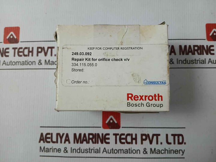 Rexroth 334 115 000 2 Repair Kit For Orifice Check V/V 334.115.055.0