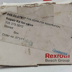 Rexroth 335 379 001 2 Repair Kit For Valve 3750240022 8838900643-raw-001-ab