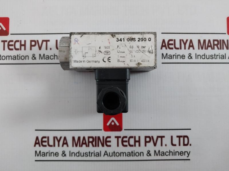 Rexroth 341 058 200 0 Pressure Switch 0,5-10 Bar 30Vdc/250Vac 3A 90 W/400 Va