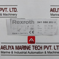 Rexroth 341 058 200 0 Pressure Switch 0,5-10 Bar 30Vdc/250Vac 3A 90 W/400 Va