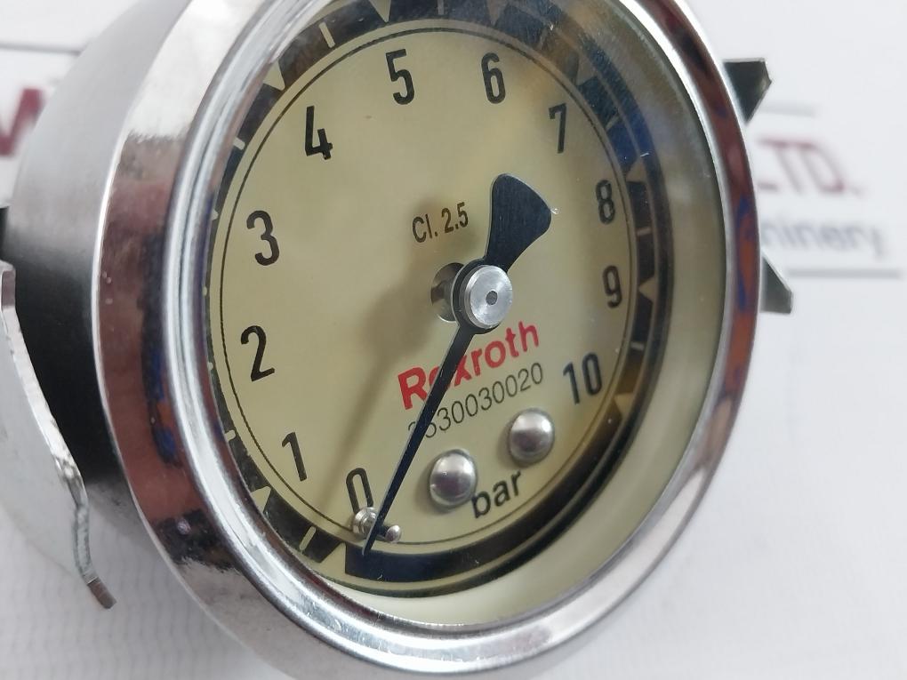 Rexroth 3530030020 Air Pressure Gauge 0-10 Bar Cl.2.5
