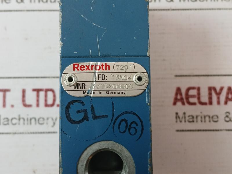 Rexroth 3710200000 Pneumatic & Control Valve 15W04 7291