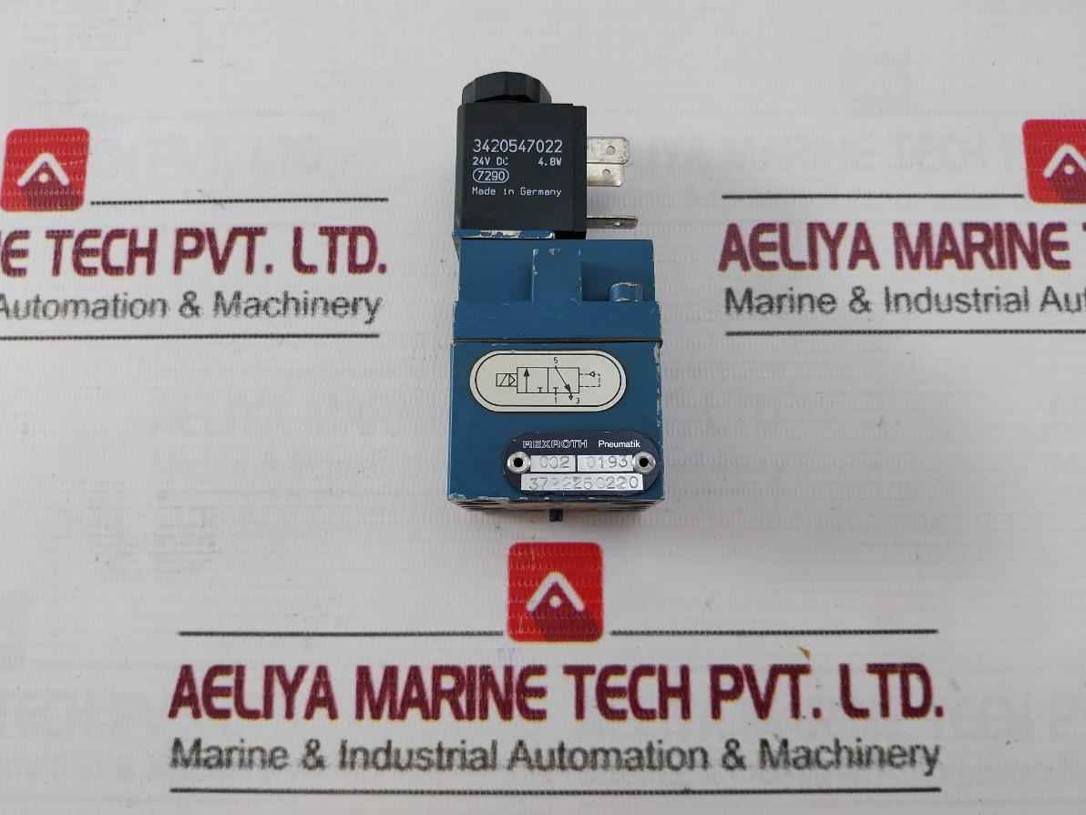 Rexroth 3722250220 Pneumatic Directional Valve 24V Dc 4.8W